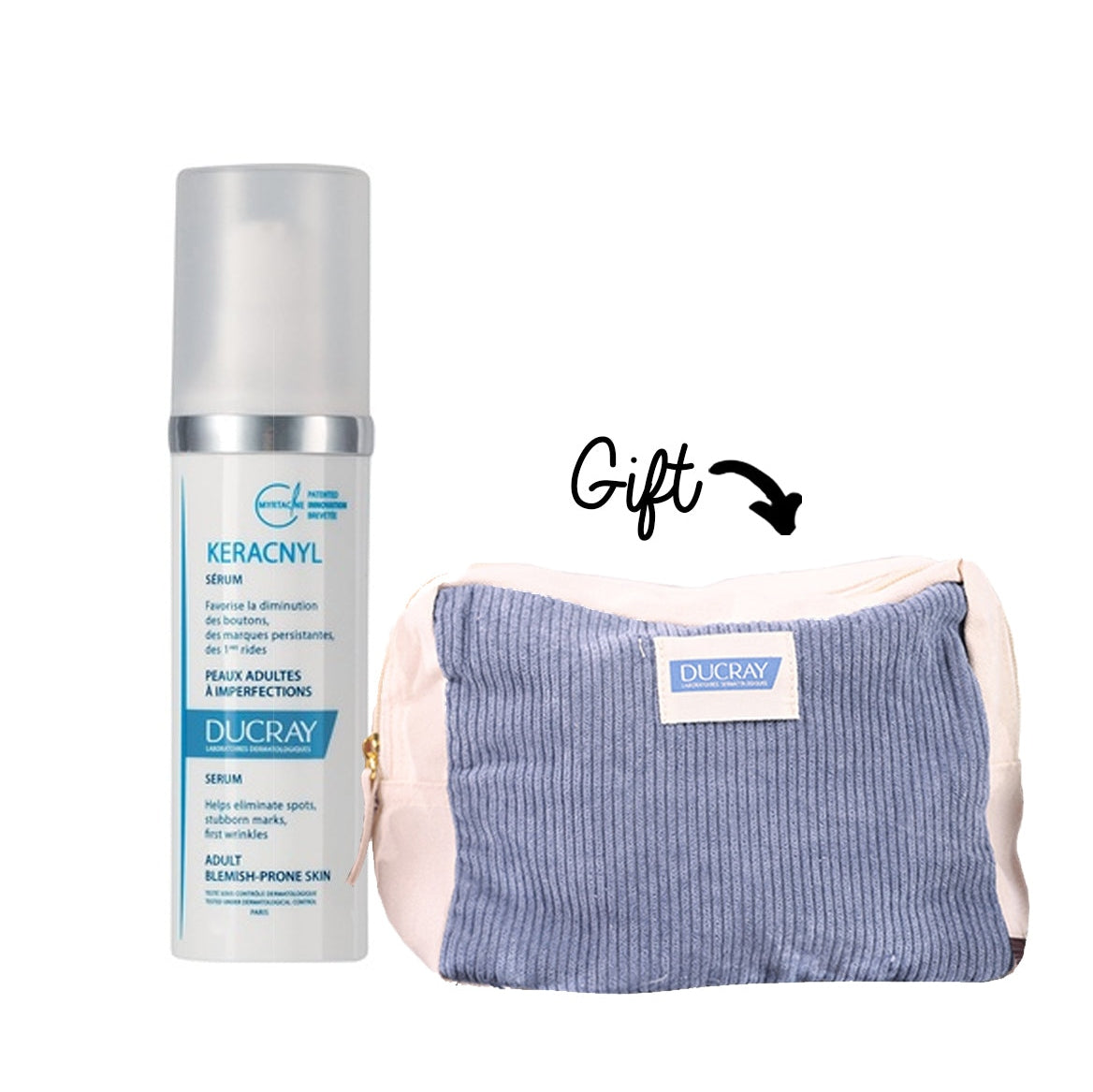 Buy DUCRAY KERACNYL SERUM 30ML Get Ducray pouch - Medaid