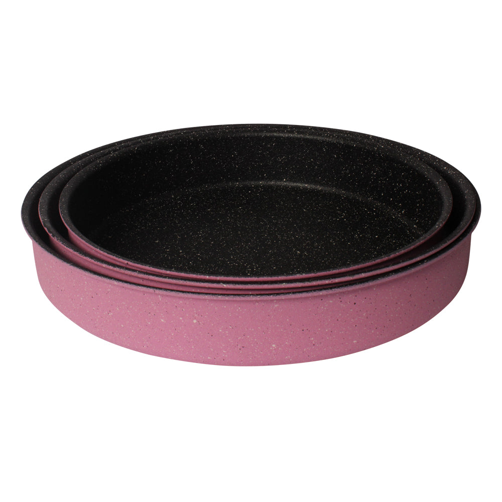 Lava Stone Granite 3PCS Round Pans - Medaid