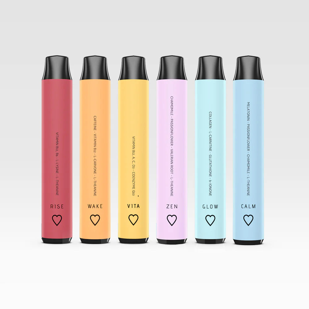 LUVV Sampler Pack 6-Pack - Non-Nicotine Disposable Vitamin Vapes - LUVV Air - Medaid International