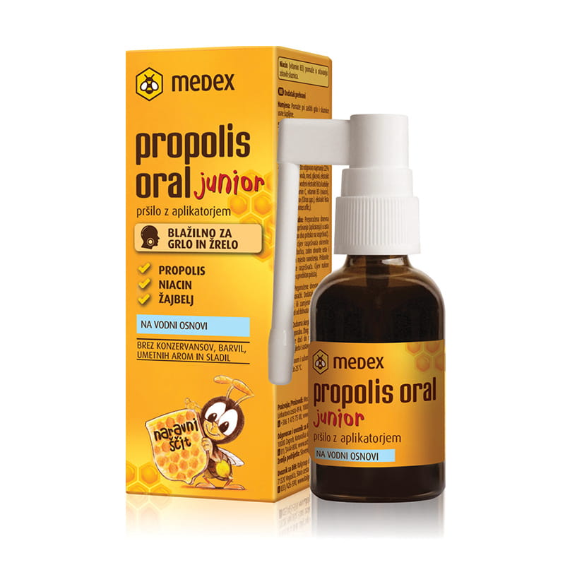 Medex Propolis Oral Junior Water-Based Spray With Applicator, 30ML - Medaid International
