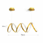 74 CM, Modern Hanging LED Circles Pendant Lights for Dining Room, Kitchen, Bedroom, Living Room - Medaid International