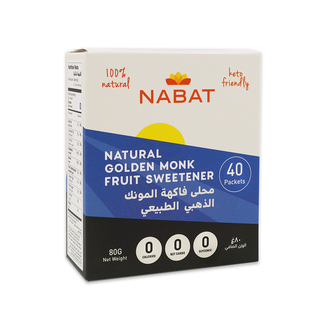 Natural Golden Monk Fruit Sweetener 40 Packets - Medaid International