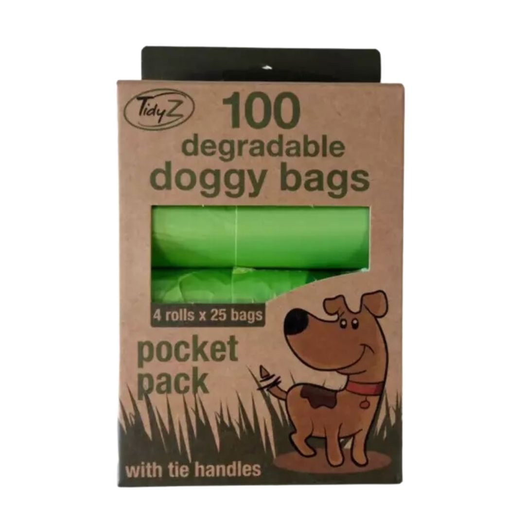 TIDYZ DEGRADABLE DOGGY WASTE BAGS 4x25'S - Medaid International