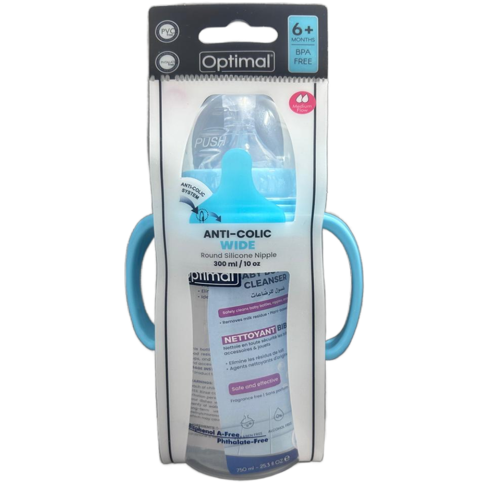 Anti-Colic Wide Bottle With Handle 6M+ - Medaid International