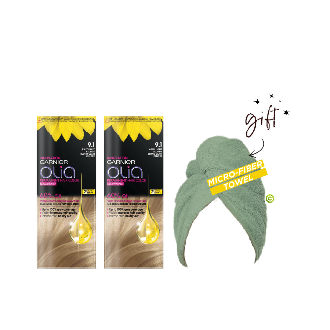Garnier Olia Hair Color Duo Bundle 20% Off + Towel Gift - Medaid