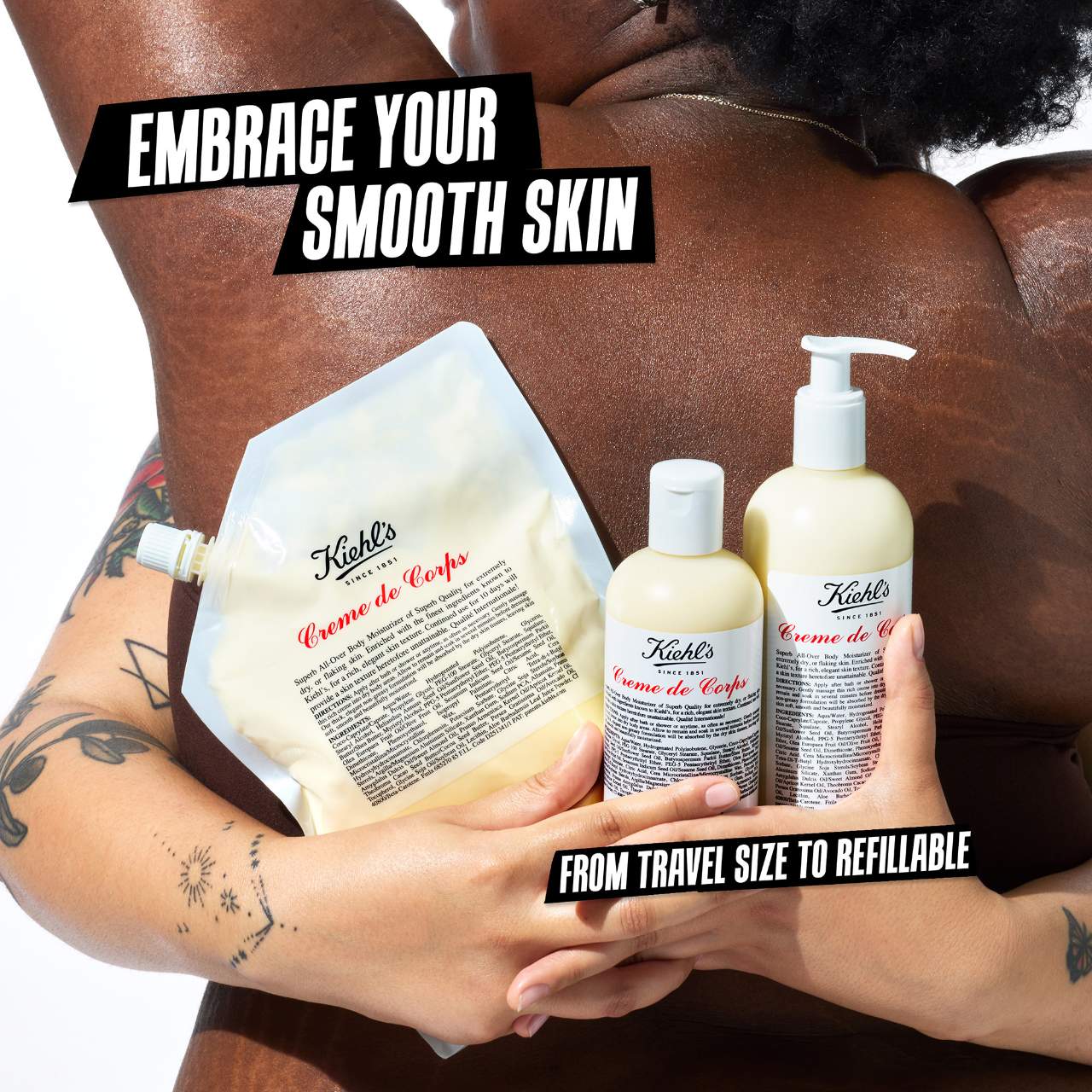 Kiehl's - Crème de Corps Refillable Hydrating Body Lotion with Squalane | 125 mL - Medaid International