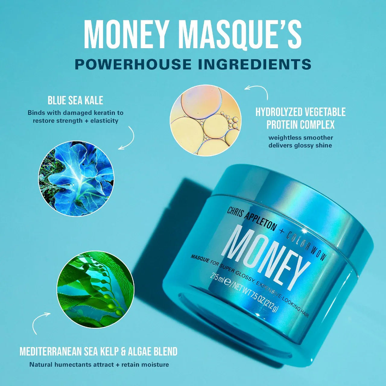 Color wow money mask deep hydrating strengthening hair treatment - 212g - Medaid