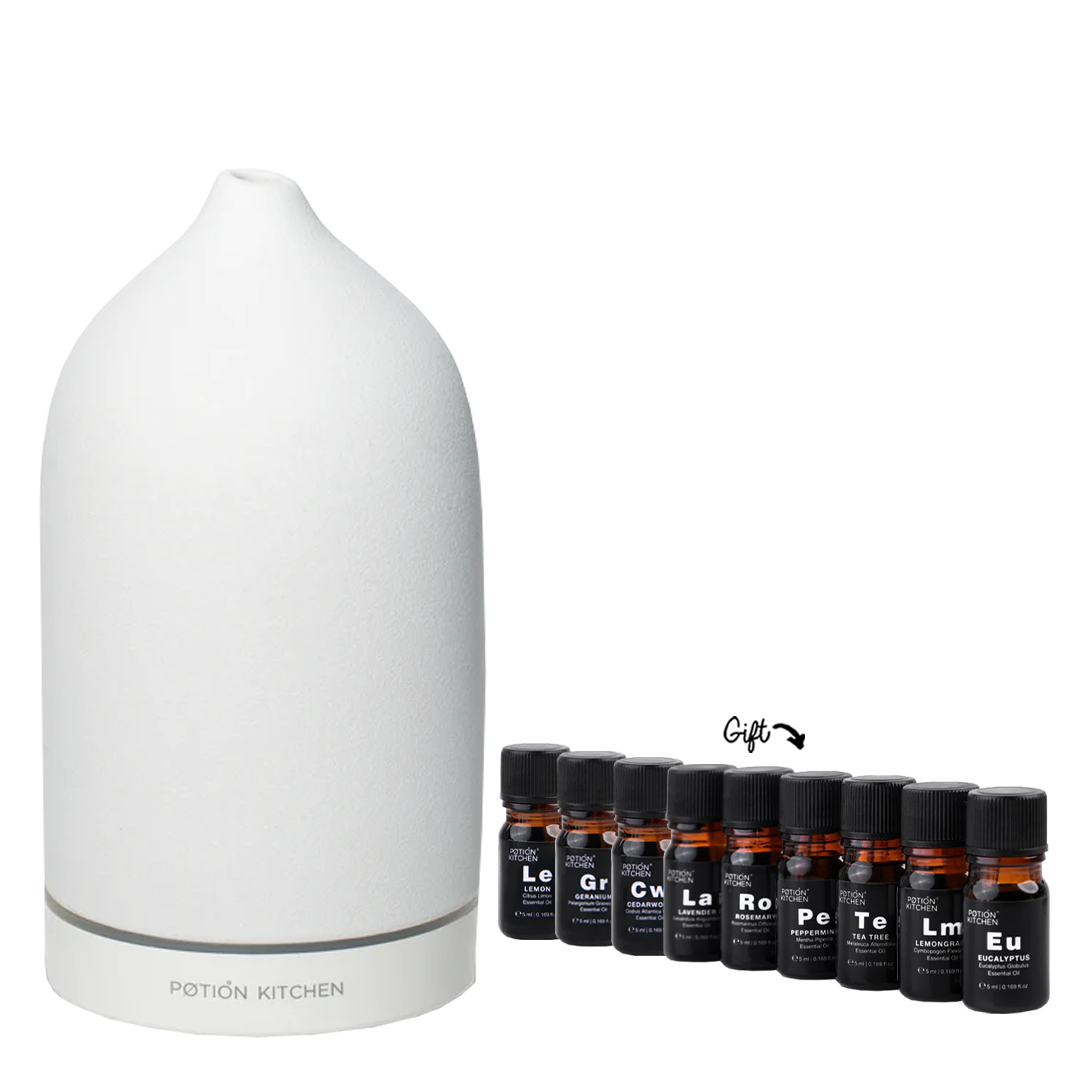 15% OFF NEW Aura Essential Oil Aroma Diffuser + COMPLETE SET of 9 essential oils - Medaid International