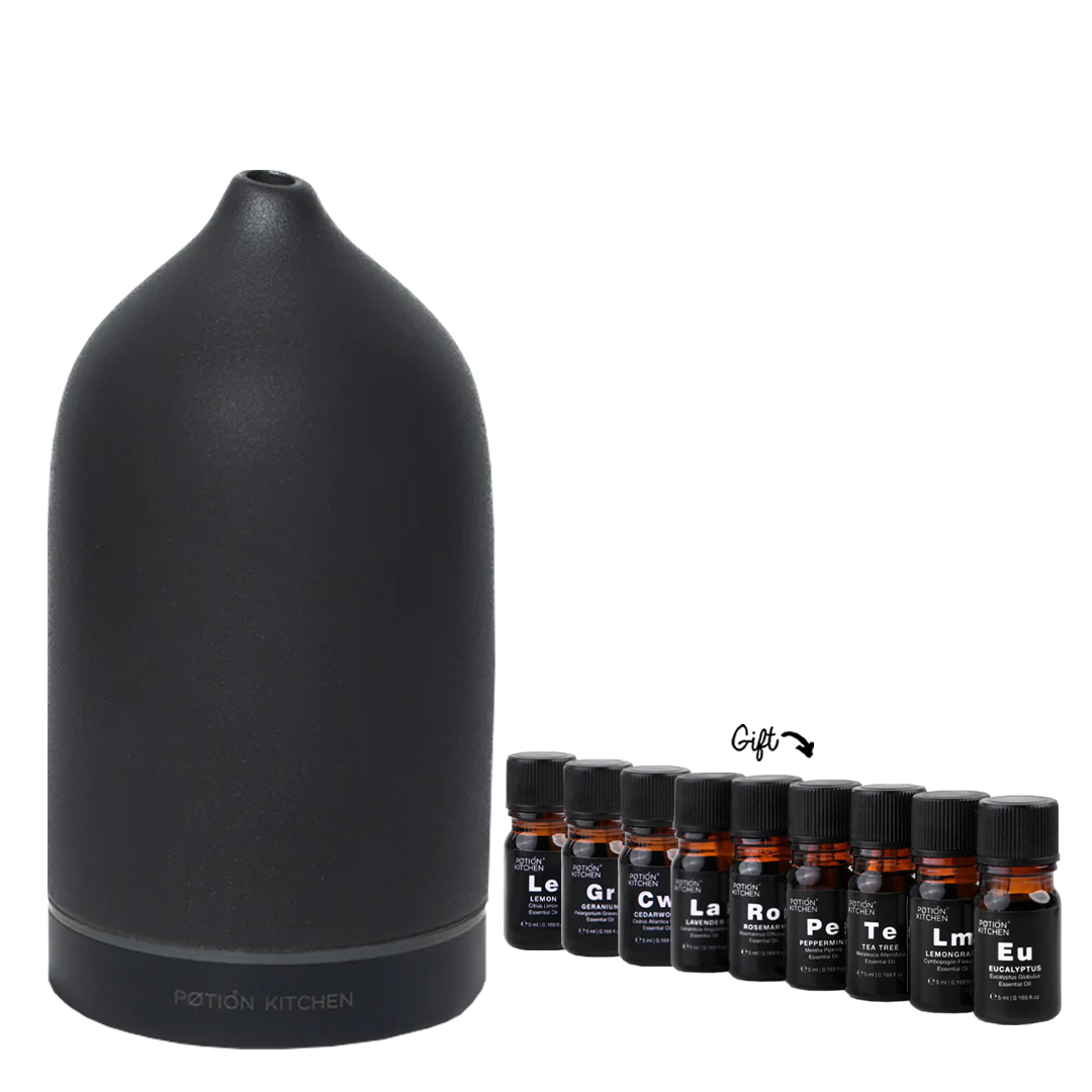 15% OFF NEW Aura Essential Oil Aroma Diffuser + COMPLETE SET of 9 essential oils - Medaid International