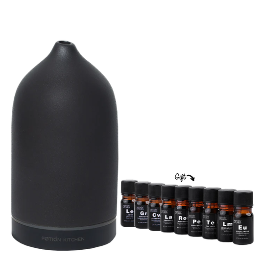 15% OFF NEW Aura Essential Oil Aroma Diffuser + COMPLETE SET of 9 essential oils - Medaid International