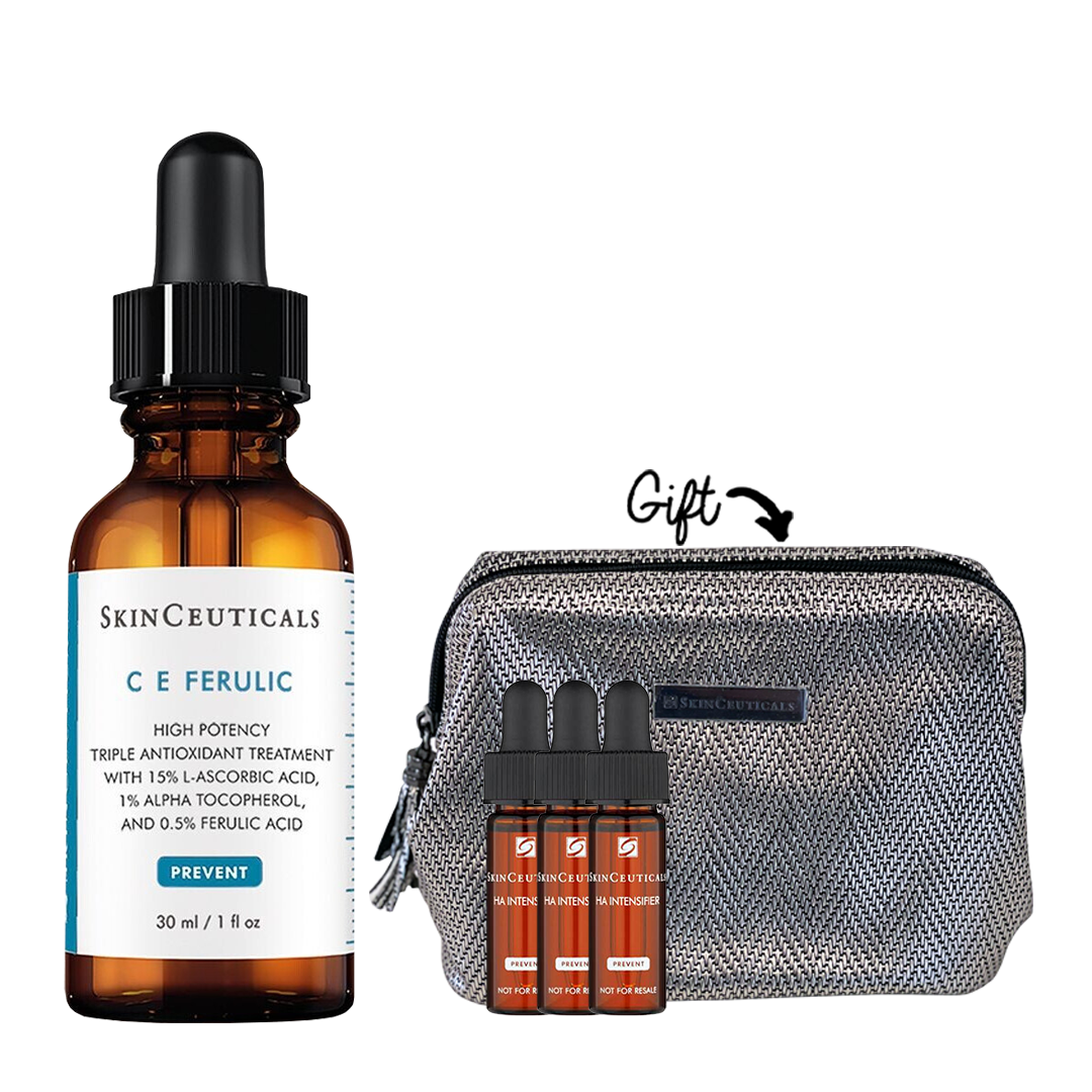 CE Ferulic 30 + HA Intensifier serum 4ml x3 + Pouch (Gift) - Medaid