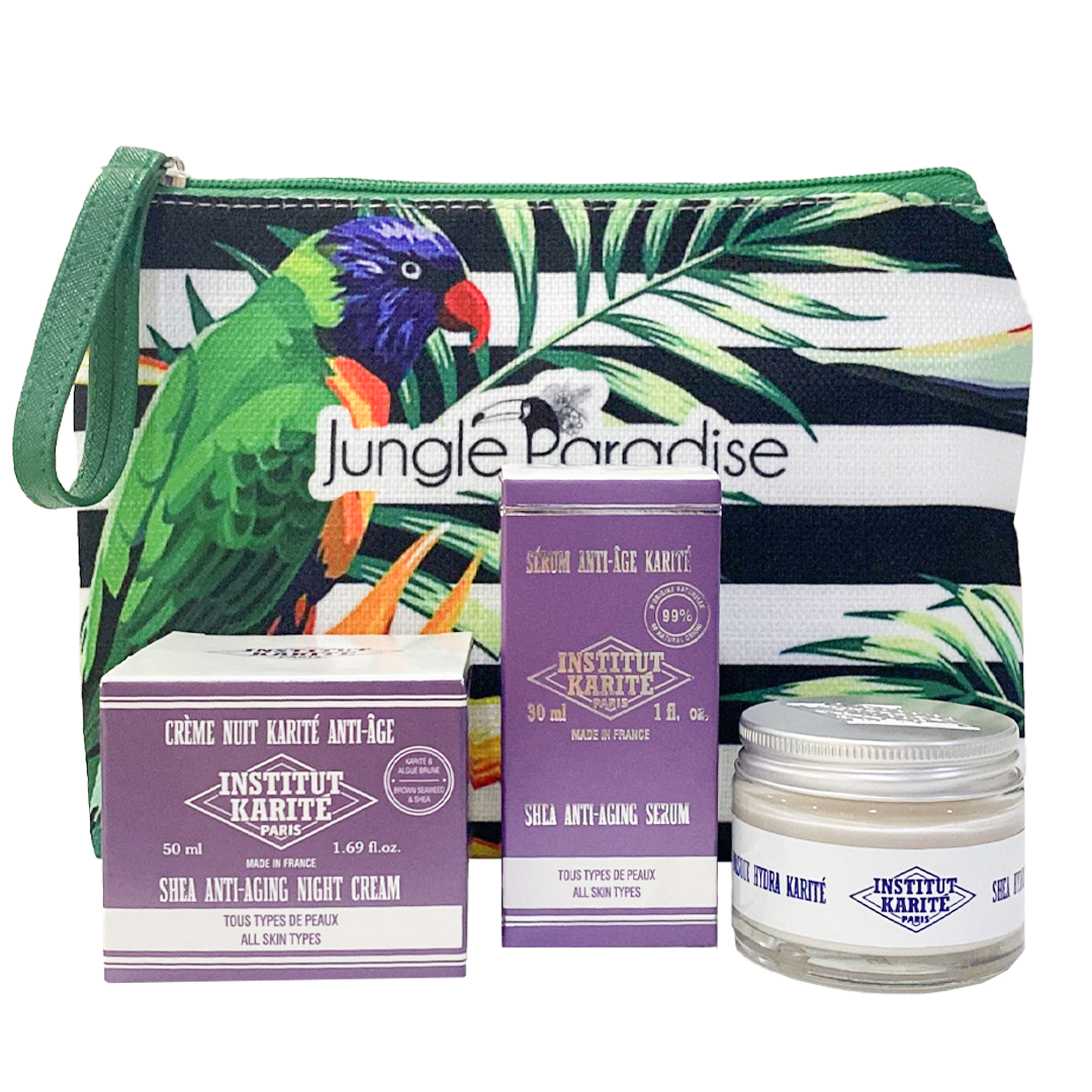 Shea Anti-Aging Serum - All Skin Types 30 mL - Cotton Cloud + Shea Anti Aging Night Cream + Shea Radiance Mask 50 mL - Milk Cream GIFT - Medaid International