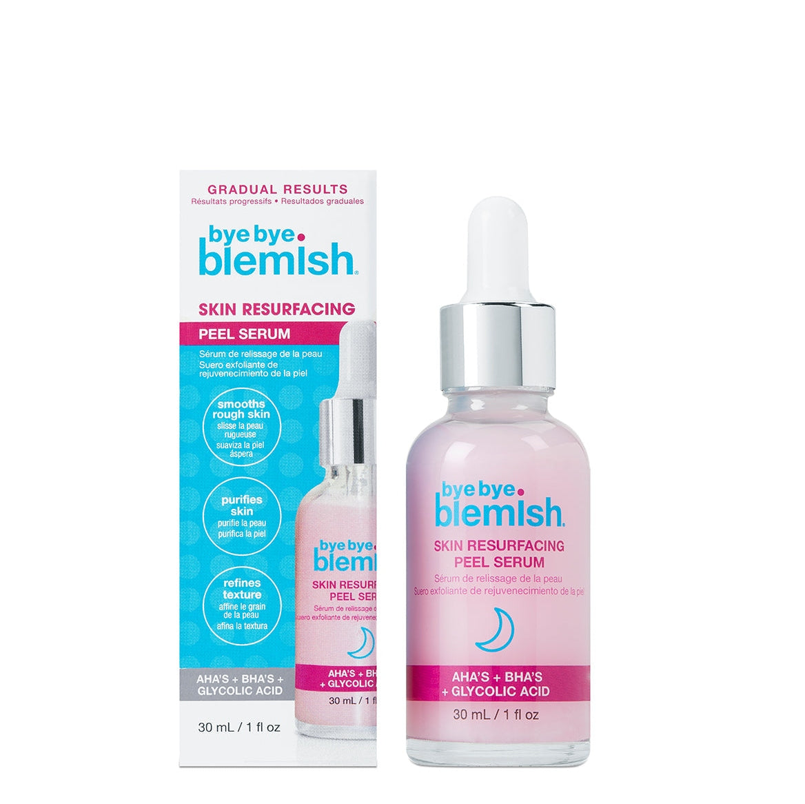 Bye Bye Blemish Resurfacing AHA+BHA Peeling Serum 1oz - Medaid