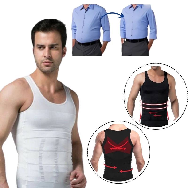 Slimming Vest for men | Mens Slimming Body Shaper Vest Shirt Abs Abdomen Slim - Medaid International