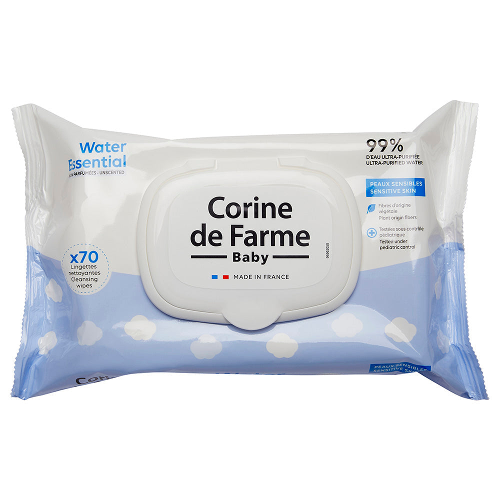 Corine De Farme Baby Wipes Water Essential 70Pcs - Medaid International
