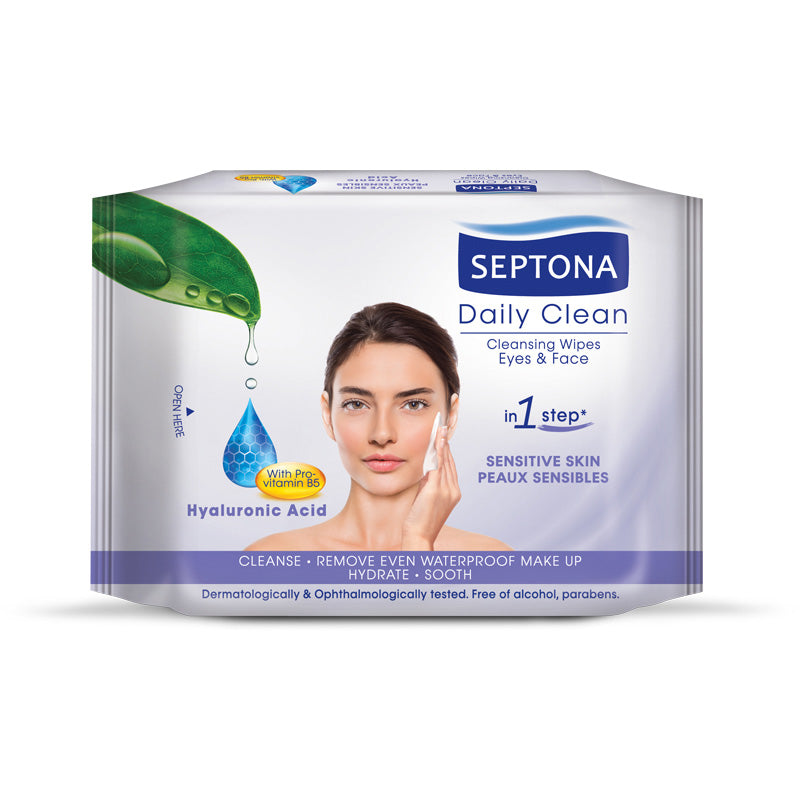 Septona Cosmetic Wipes Hyaluronc & Provitamin B5 20 Wipes - Medaid International