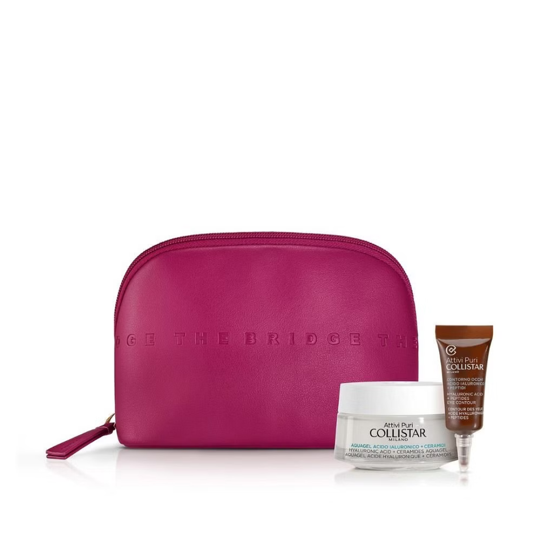 Collistar Hyaluronic Acid Aqua Gel + Hyaluronic Acid Eye Contour Pouch Set - Medaid International