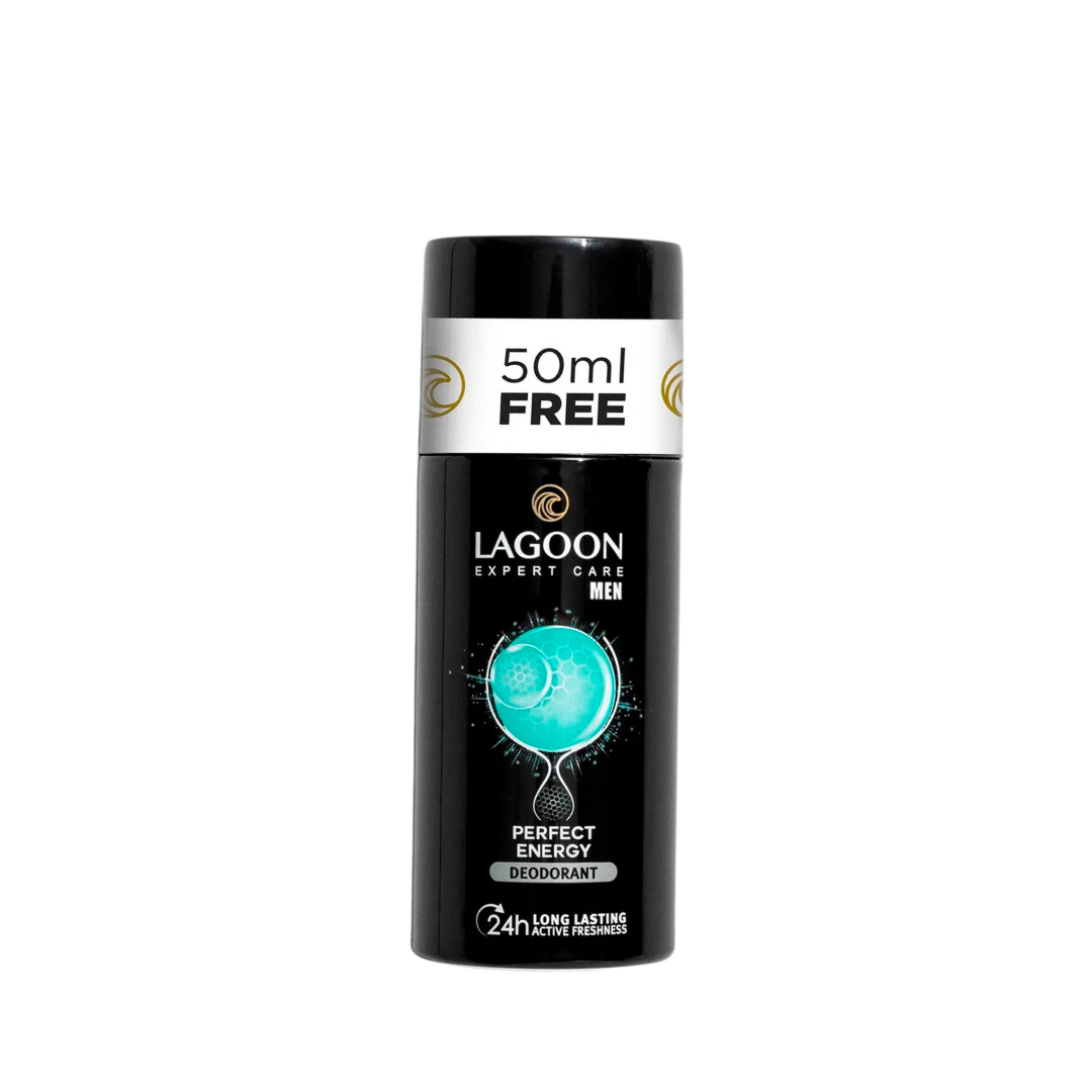 Lagoon Deodorant Spray For Men 150ml + 50ml For Free - Perfect Energy - Medaid International