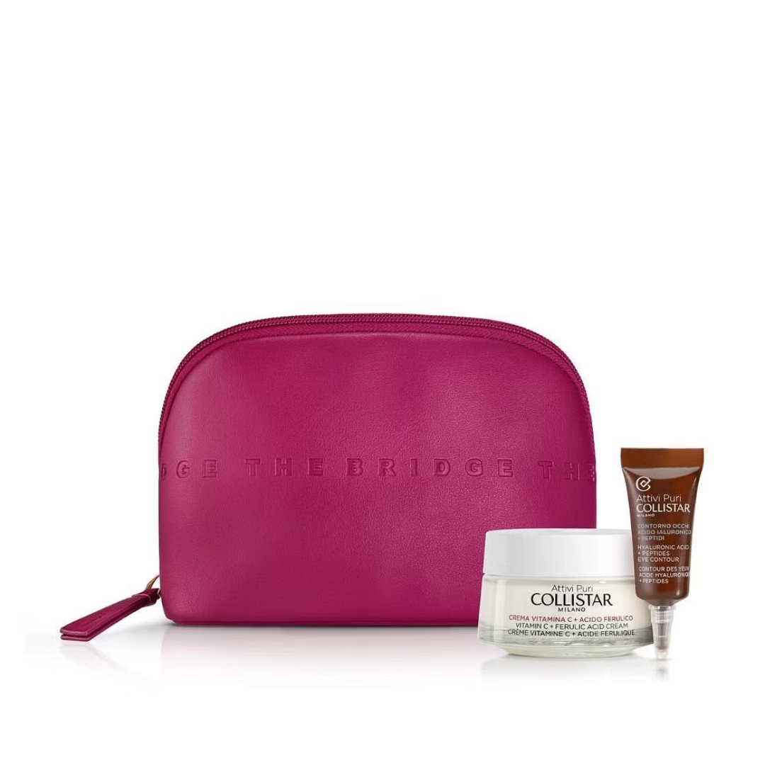 Collistar Vitamin C Cream + Hyaluronic Acid Eye Contour Pouch Set - Medaid International