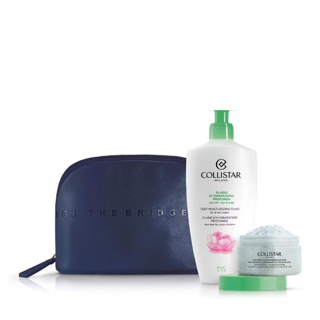 Collistar Moisturizing Body Fluid + Energizing Talasso Scrub Pouch Set - Medaid International
