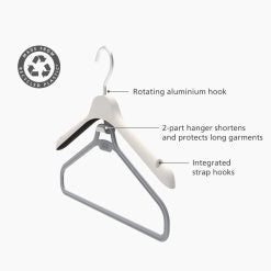 Joseph Joseph Orderly™ Set of 2 Ecru Long Garment Hangers - Medaid International