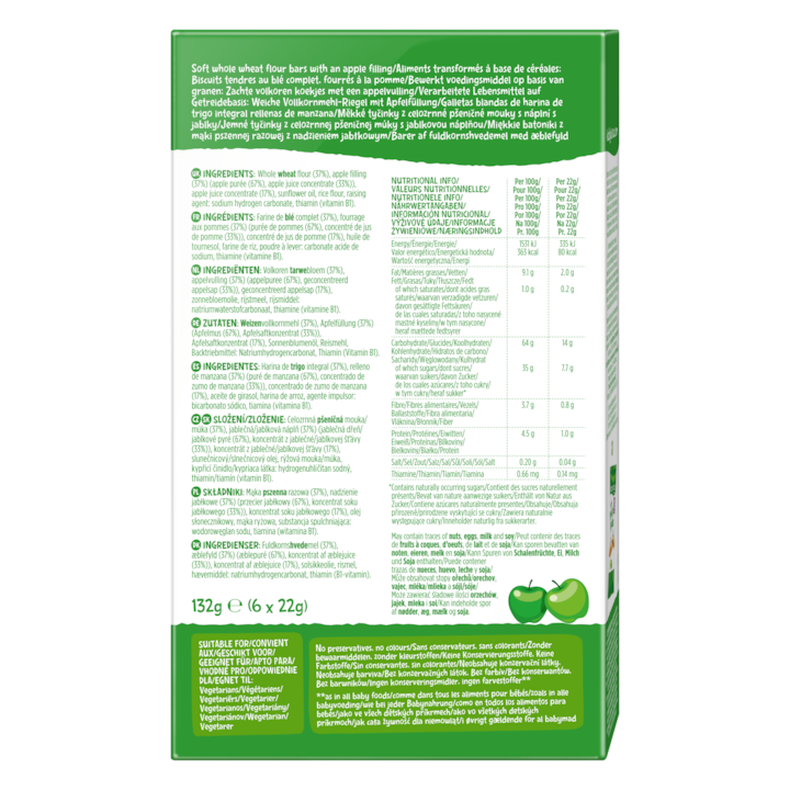 Kiddylicious Apple Bakes 6 X 22G - Medaid