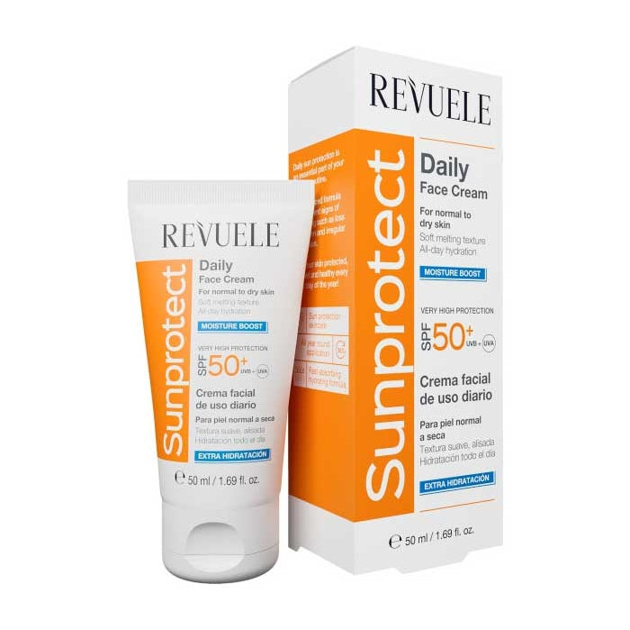 REVUELE SUNPROTECT DAILY FACE CREAM – MOISTURE BOOST, SPF 50+, 50 ml - Medaid