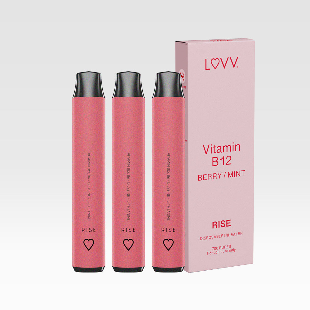 RISE - Berry / Mint Flavored B12 Nicotine-Free Vitamin Vape - Medaid International