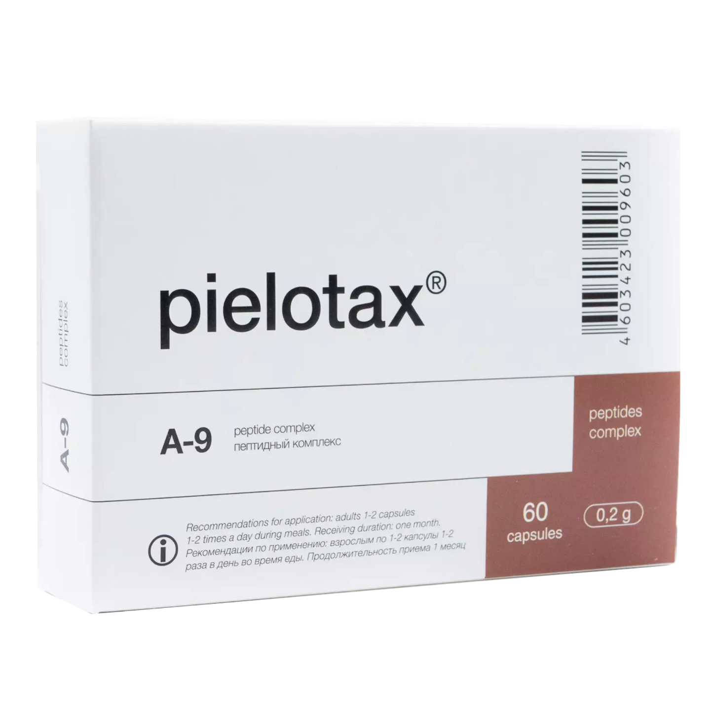 A-9 Pielotax Peptide Bioregulators 60 cap Khavinson Natural Ventfort Cerluten Endoluten - Medaid International