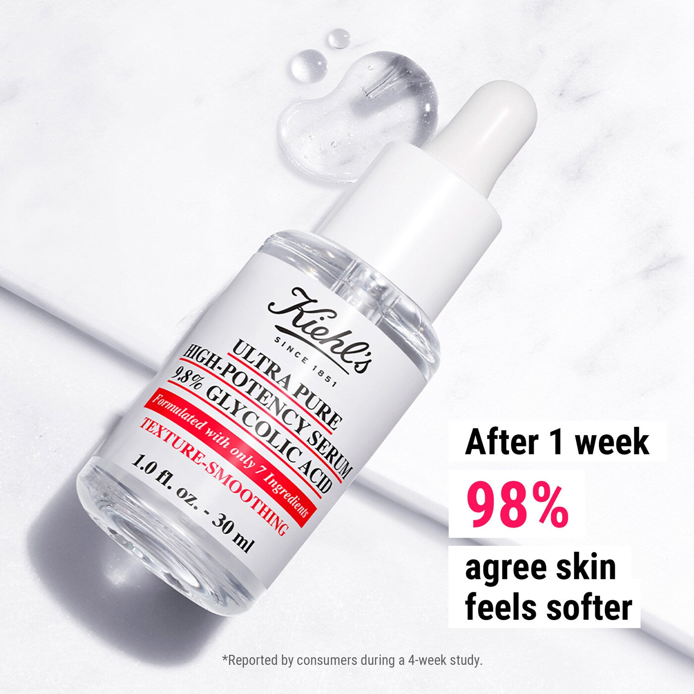 Kiehl's - Ultra Pure High-Potency 9.8% Glycolic Acid Serum | 30 mL - Medaid International