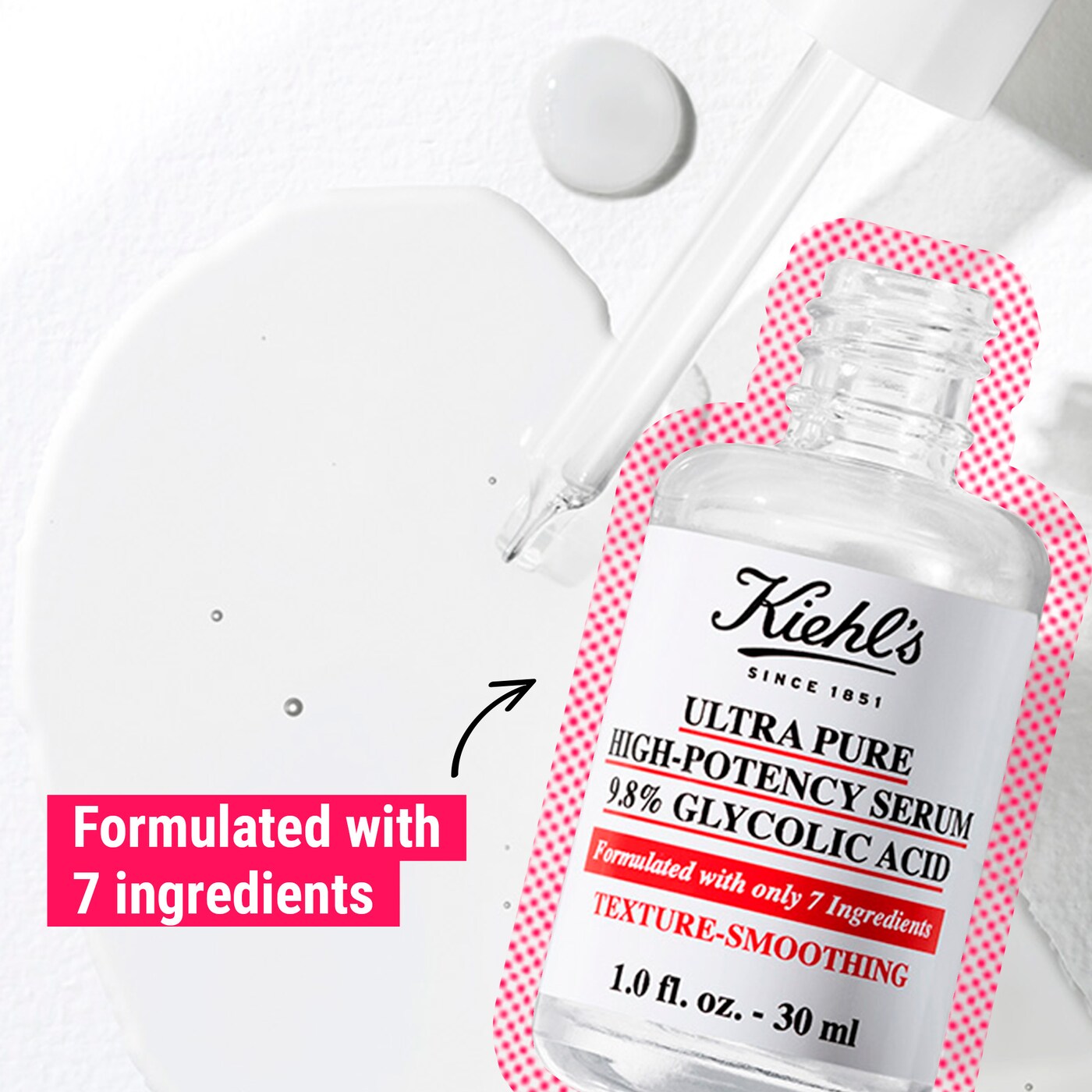Kiehl's - Ultra Pure High-Potency 9.8% Glycolic Acid Serum | 30 mL - Medaid International