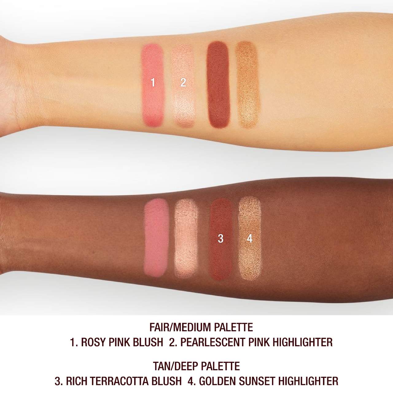 Charlotte Tilbury - Mini Hollywood Blush & Glow Palette | Fair Medium - Medaid
