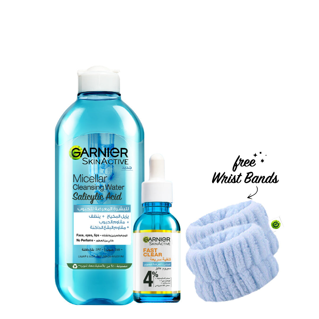 -20% FREE Wrist Band Garnier FAST CLEAR - Serum + Micellar Water - Medaid International