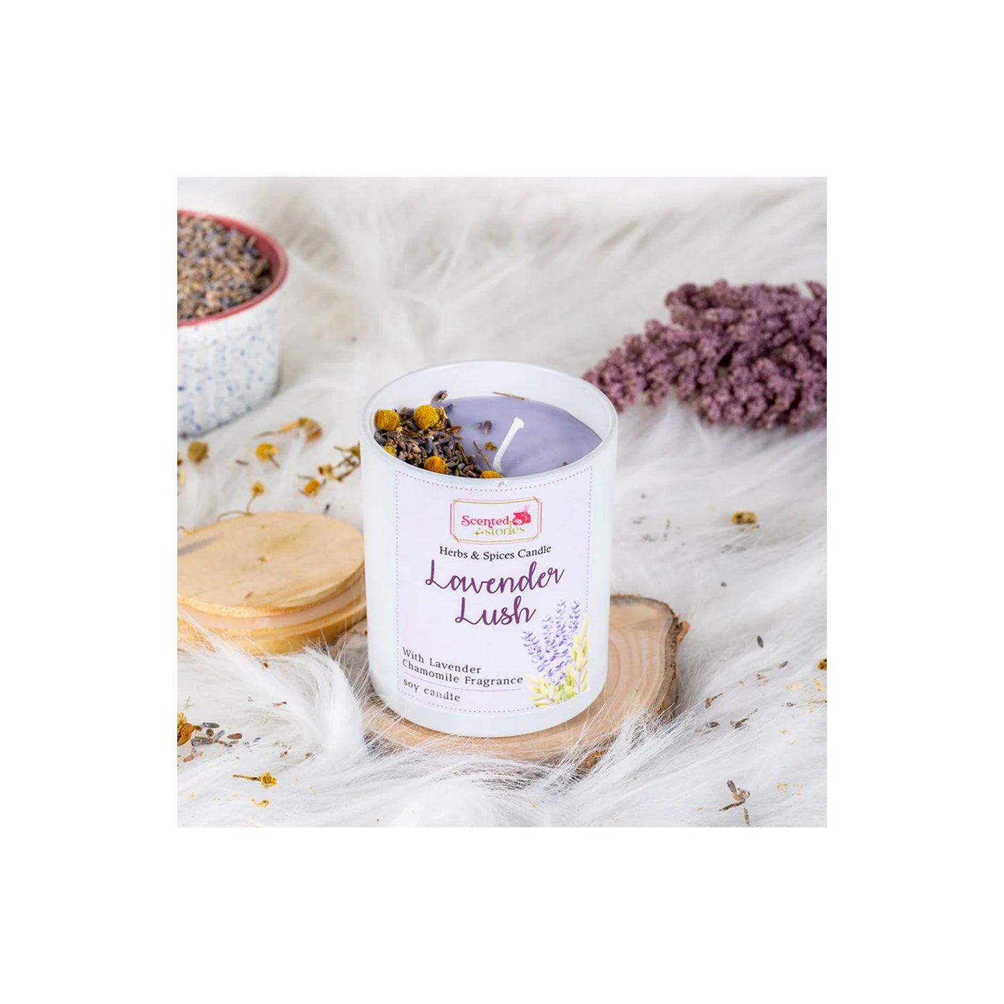 SCENTED STORIES SOY WAX CANDLE - LAVEDER LUSH - Medaid International