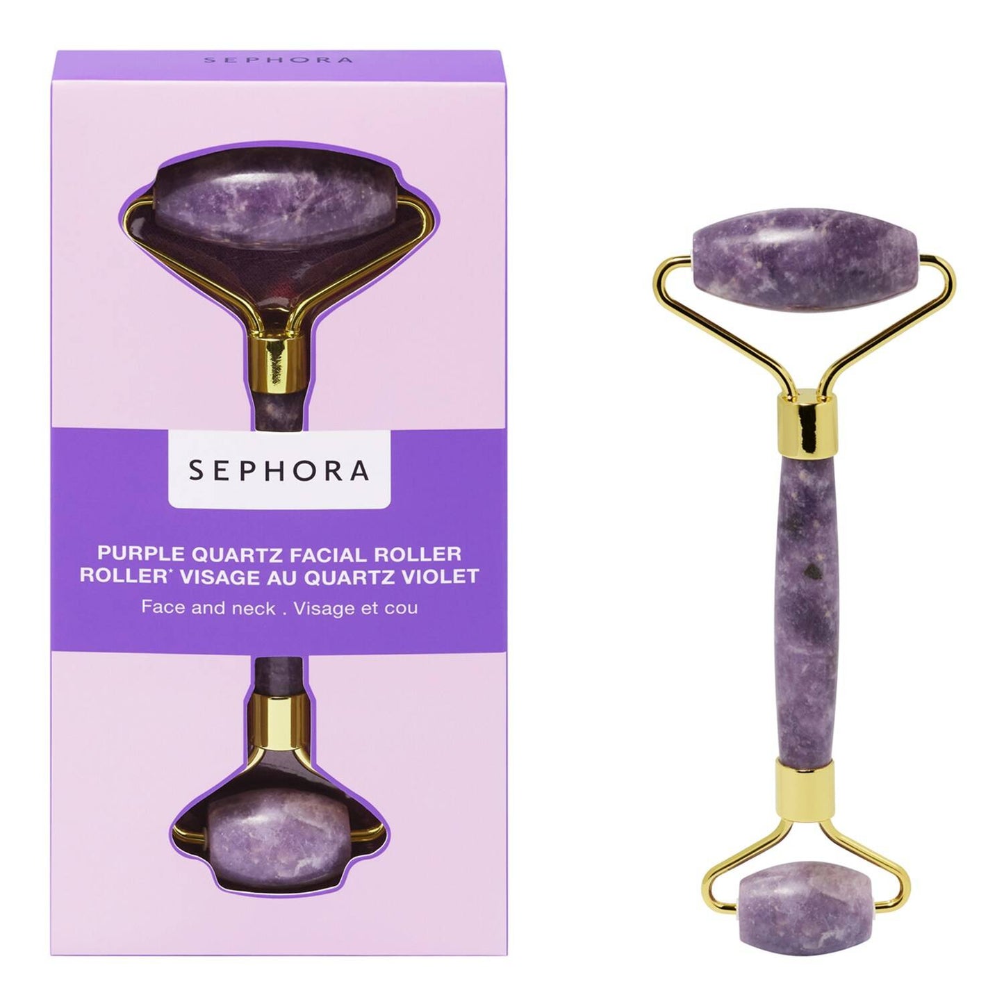 SEPHORA COLLECTION Quartz facial roller - Face and neck Purple quartz facial roller (1 pc) - Medaid