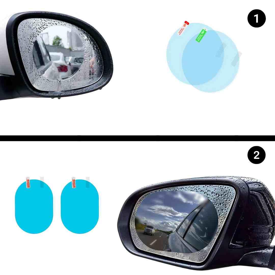 Waterproof Anti Fog Film Rain Proof Car Mirror for All Vehicles - Set of 2 - Medaid International