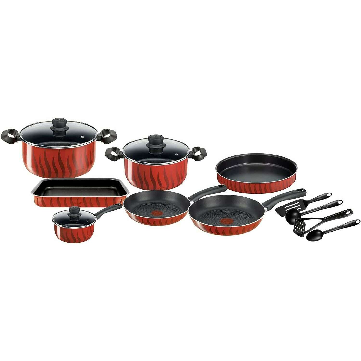 Tempo Flame 14 Piece Cooking Set, Aluminium - Medaid International