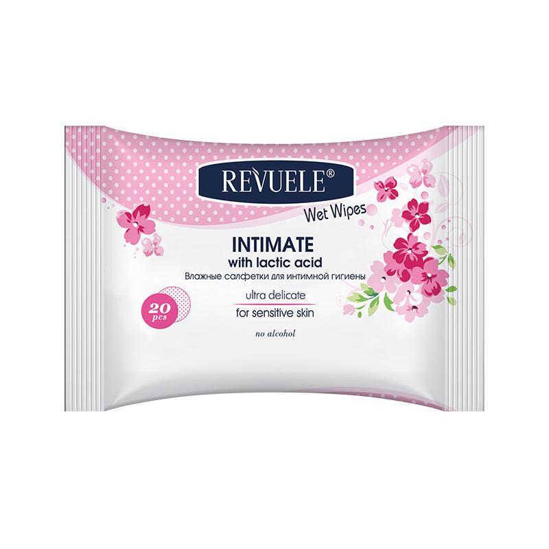 Revuele Wet Wipes Intimate for Sensitive Skin With Lactic Acid, 20 Pcs Per Pack - Medaid