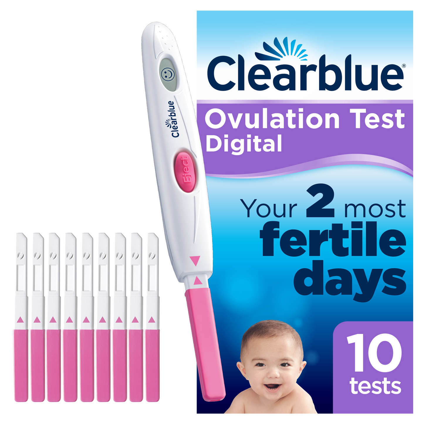 Pregnancy Tests - Clearblue Digital Ovulation Test Pack of 10 - Medaid