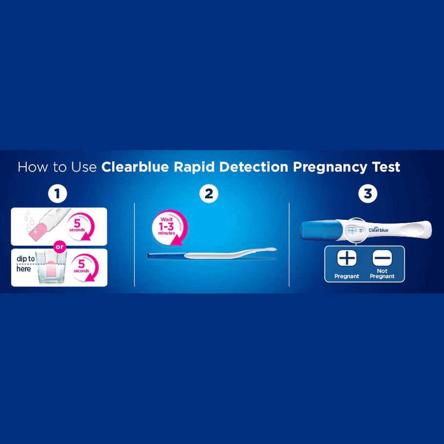 Pregnancy Tests - Clearblue Rapid Detection Pregnancy Test Fast Results Single - Medaid