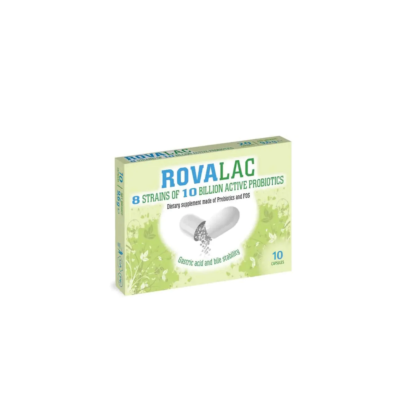 Rovalac Probiotics (Symbiotic action for intestinal well-being) - 10 capsules Supplement