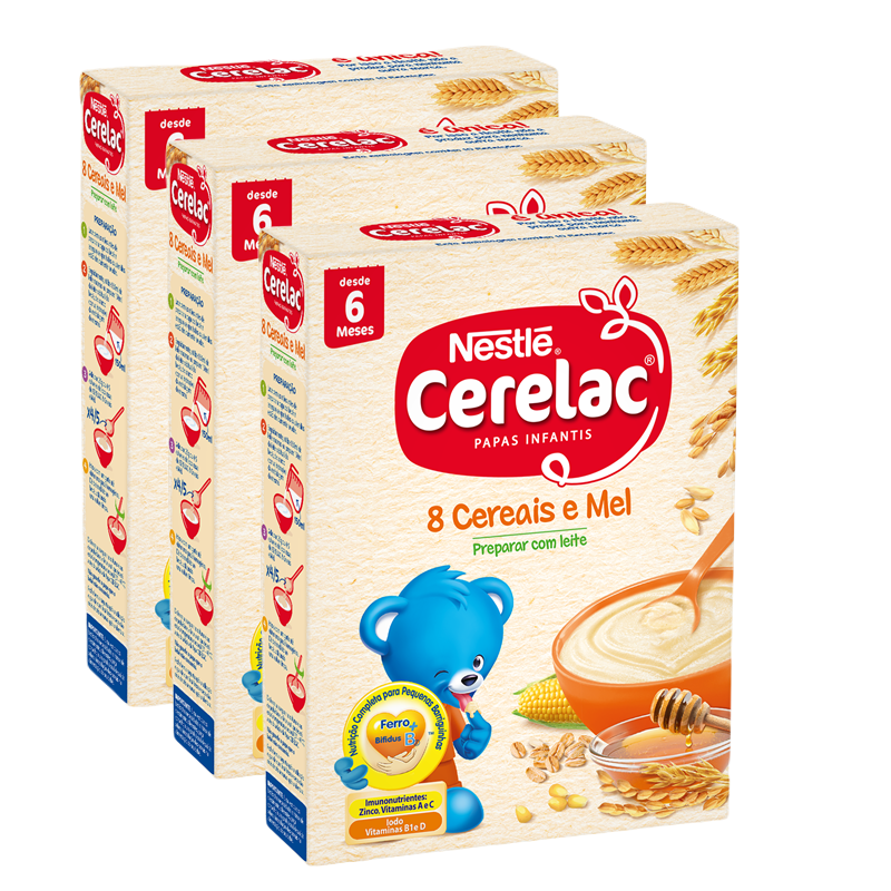Cerelac Triple Bundle Wheat & Honey Imported Wheat 8 Cereal - Medaid - Lebanon