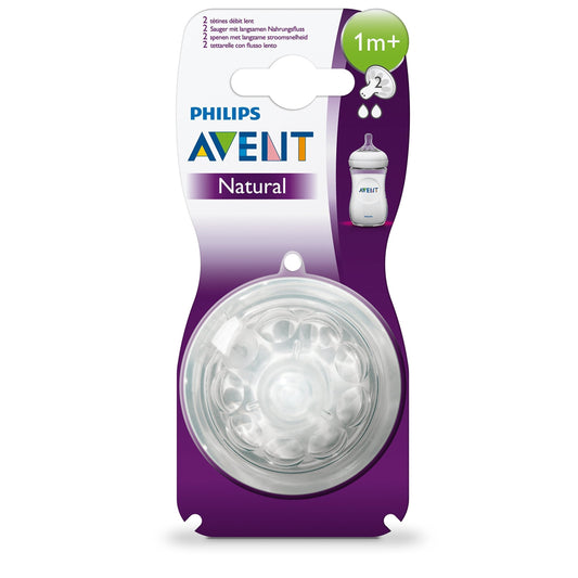 2 Natural Teats Slow Flow 2 Holes 1M+ - Medaid International