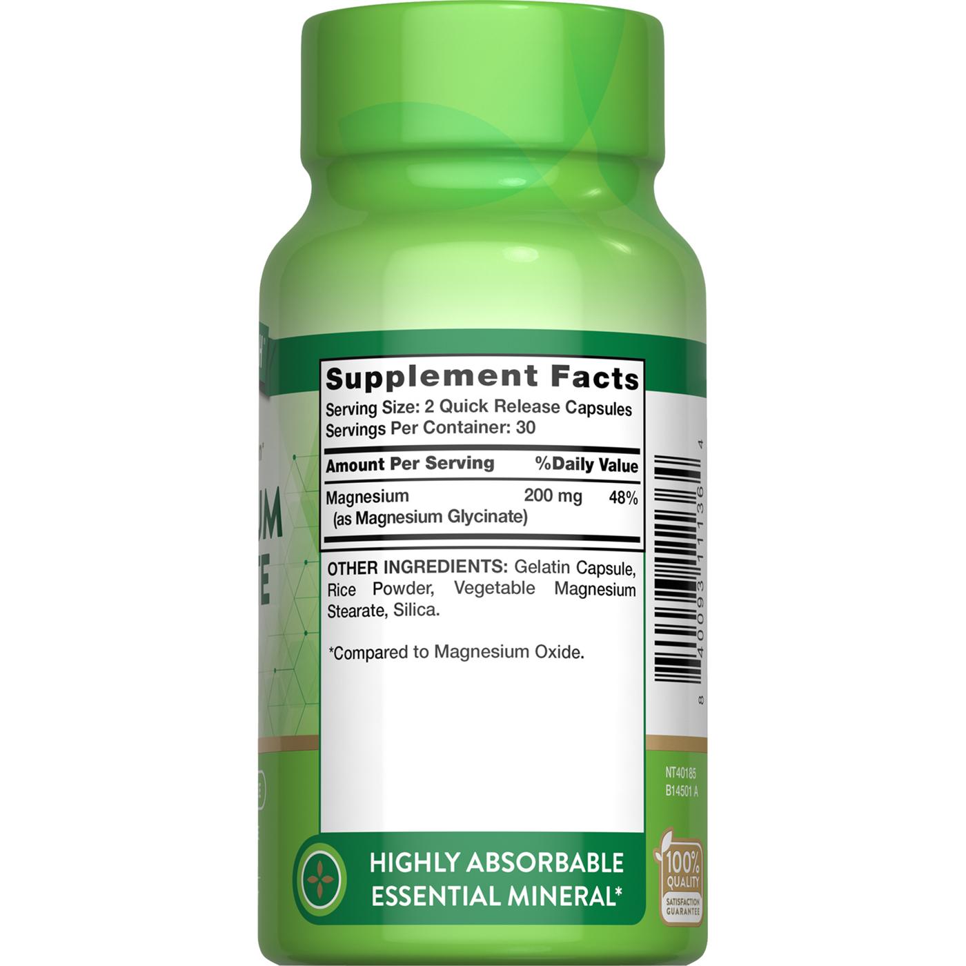Nature's Truth, Buffered Magnesium Glycinate, High Absorption, 665 mg, 60 Quick Release Capsules - Medaid International