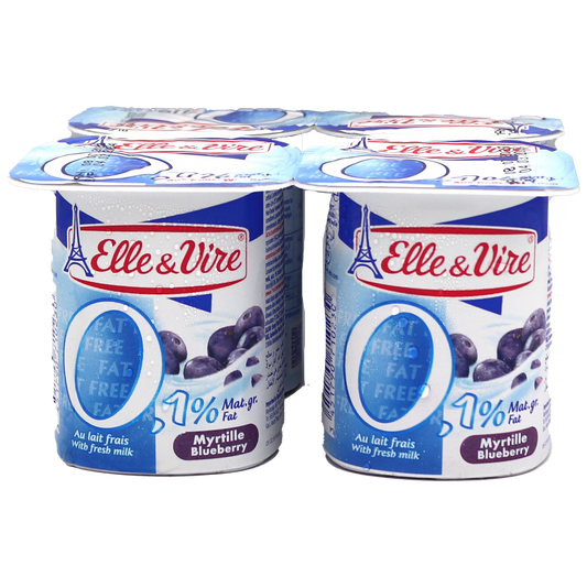 Elle & Vire Dairy Desserts With 0% Fat Blueberry 125gx4 - Medaid