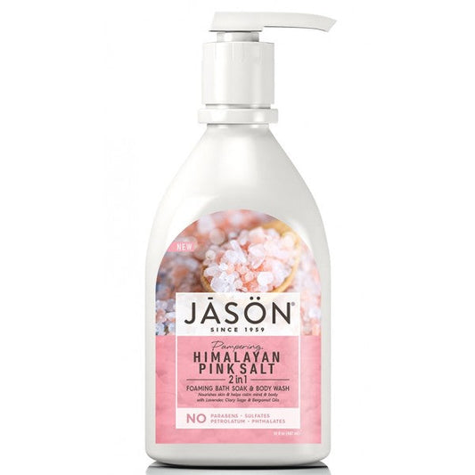 Jason - Himalayan Pink Salt 2-In-1 Foaming Bath Soak & Body Wash 887ml - Medaid International