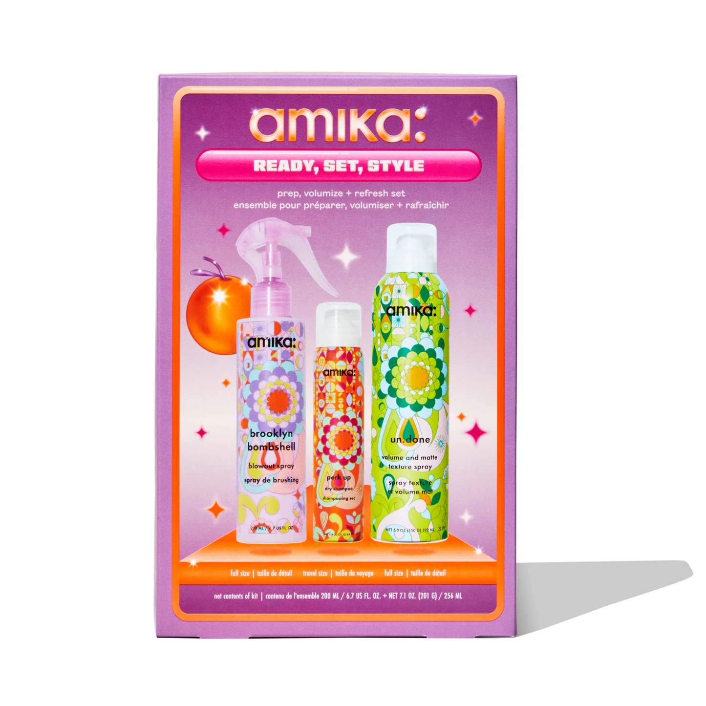 AMIKA - ready, set, style prep, volumize + refresh set - Medaid International