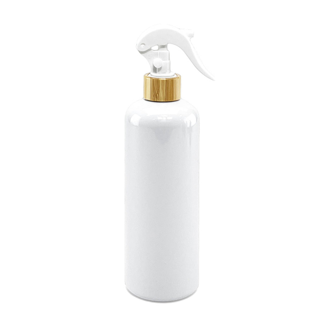 White Spray Bottle W/ Bamboo Neck - White Sprayer