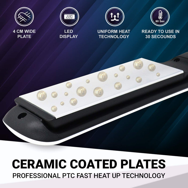 VGR V511 Flat Iron Anti-Static Flat Iron With Ceramic Plates And Lcd Display Hair Straightener - Medaid International