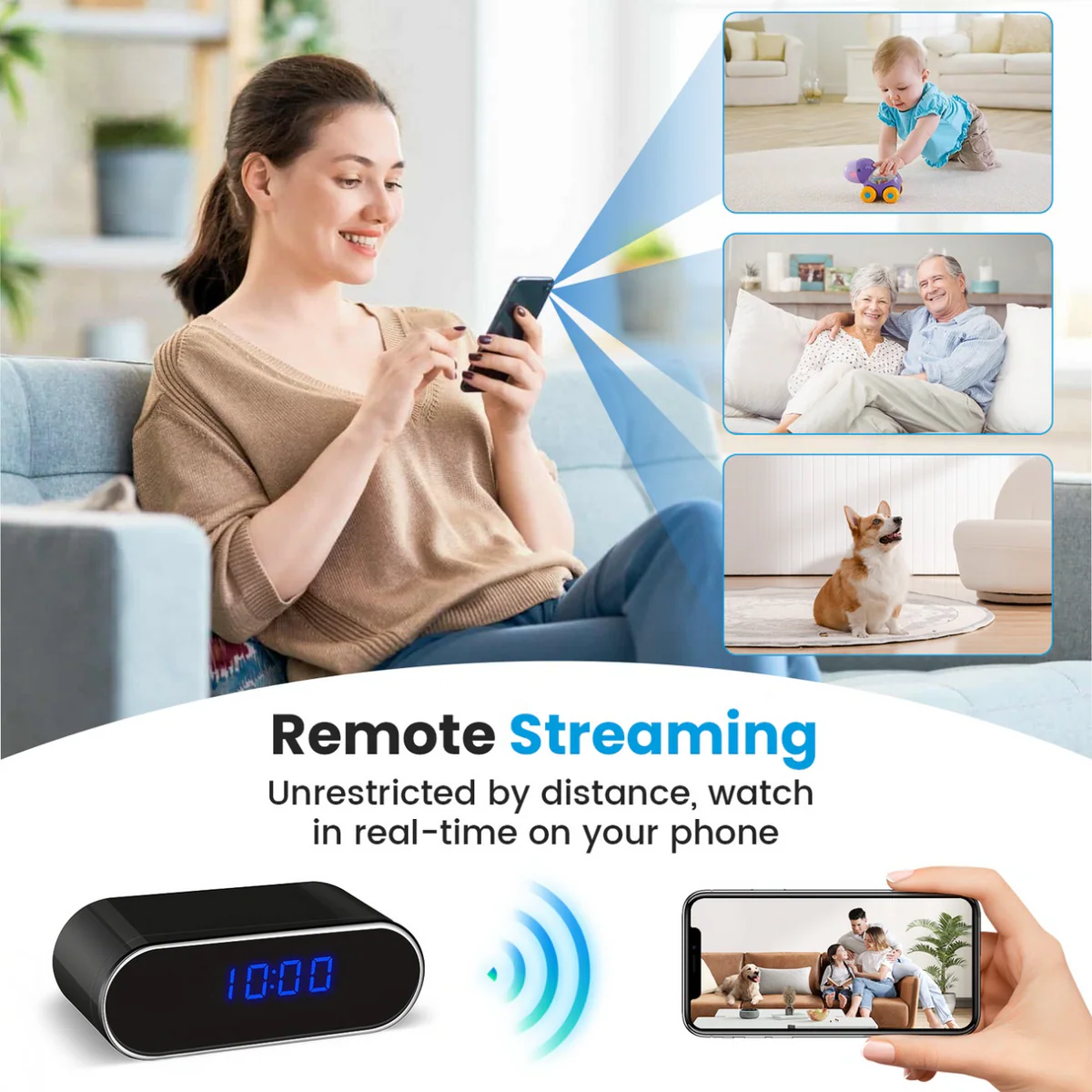 Spy Wifi Clock Hidden Camera - Medaid International